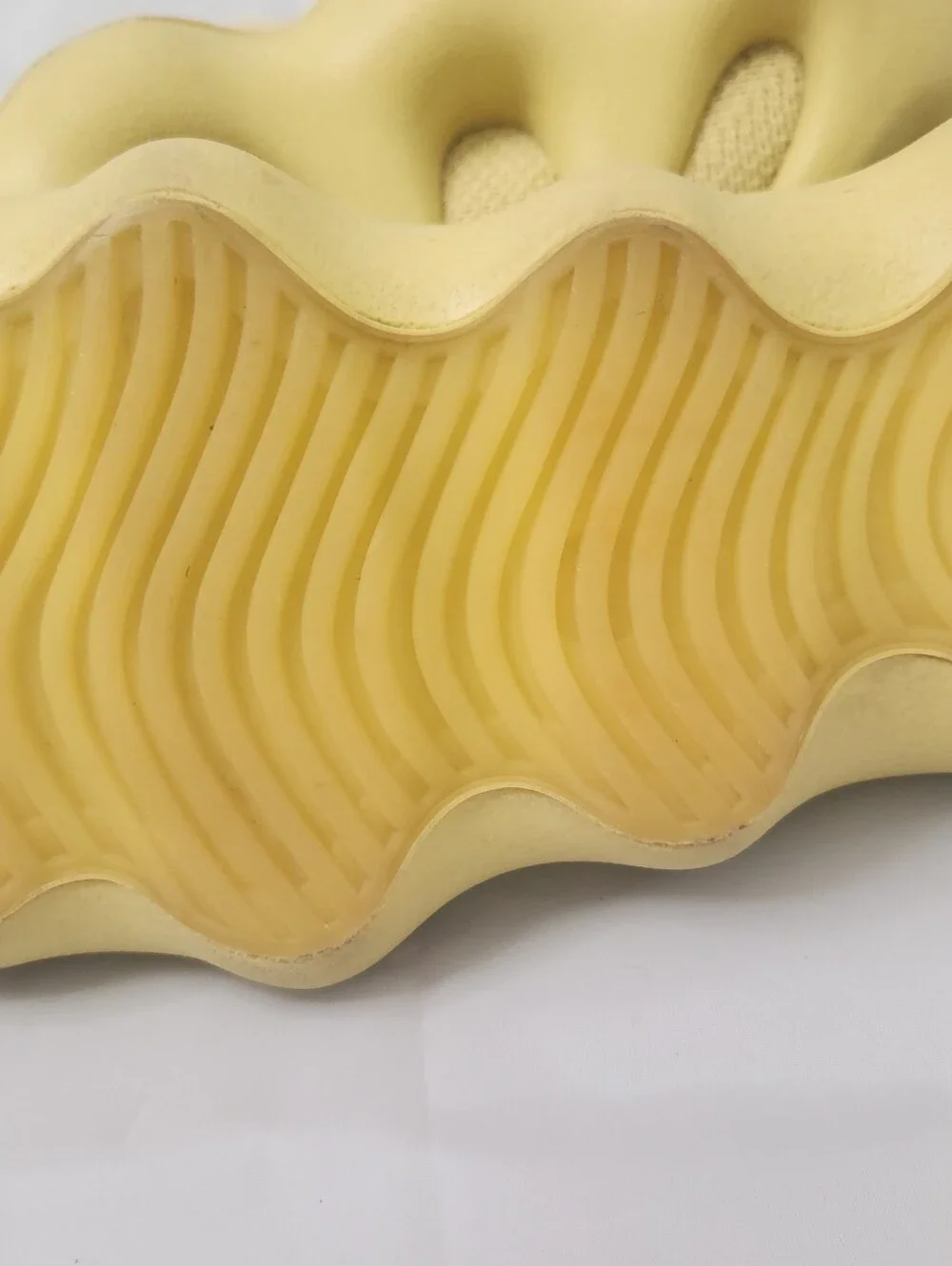 Adidas Yeezy 450 Sulfur Cream Yellow Mesh Athletic Sneakers